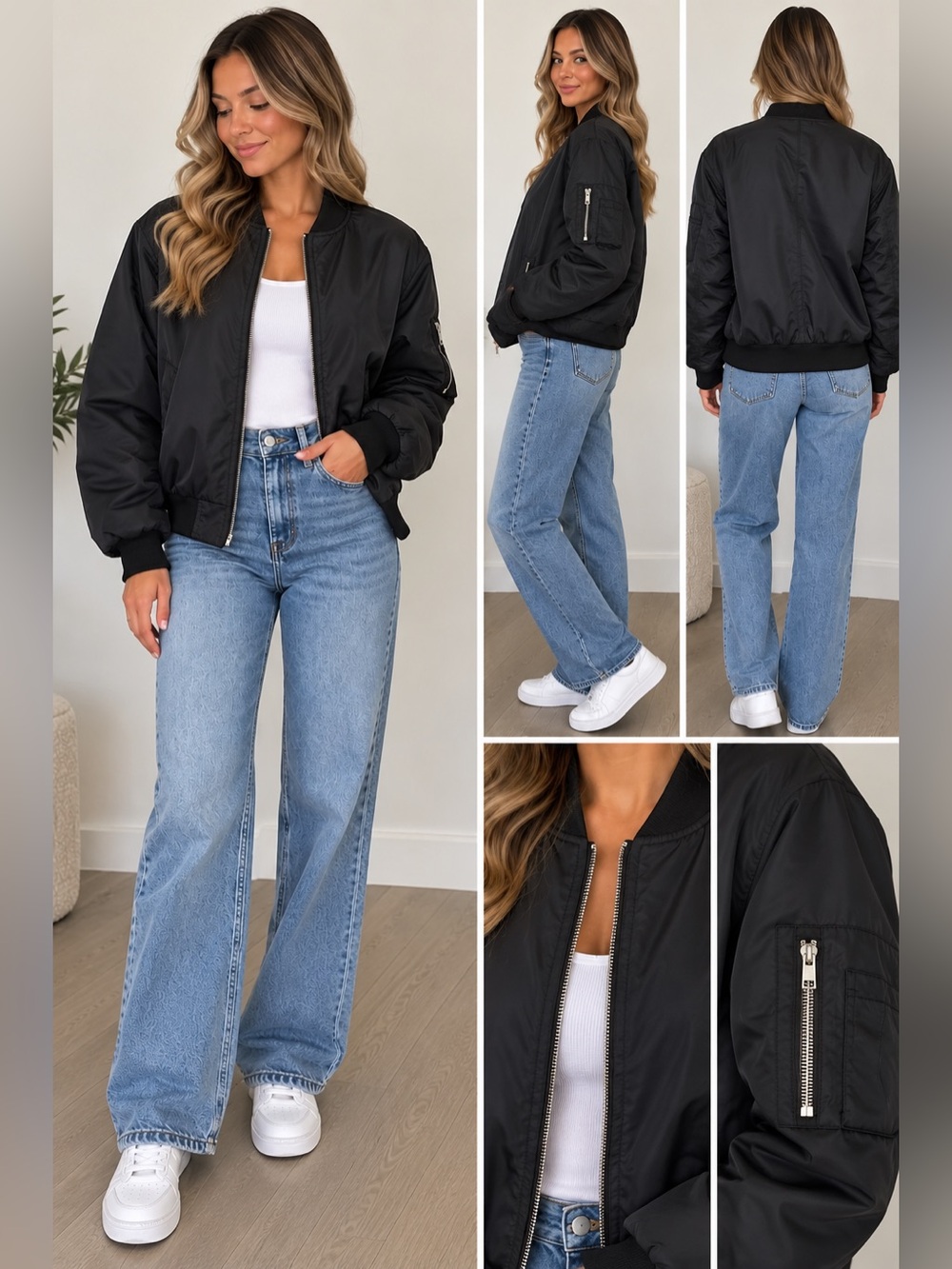 🖤 Black Bomber Jacket | Size Medium | Brand New